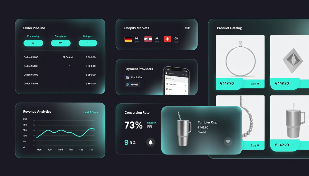 Modern e-commerce storefront on desktop and mobile showcasing clean conversion-focused web design in 2026
